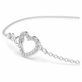 Swarovski infinity heart bracelet rhodium plated crystal, UK version