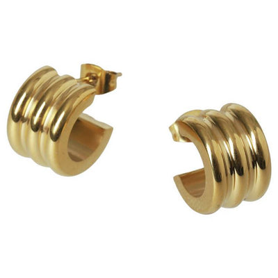 Argos Liars & Lovers Gold Tone Stainless Steel Spiral Hoop Earrings- Buy online at McGrocer