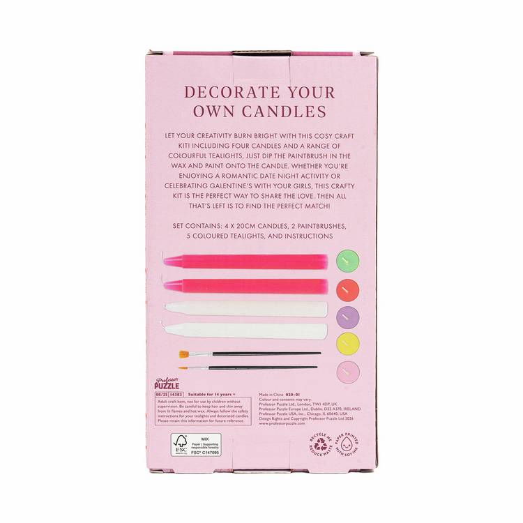 Professor Puzzle candle decorating kit set - British product