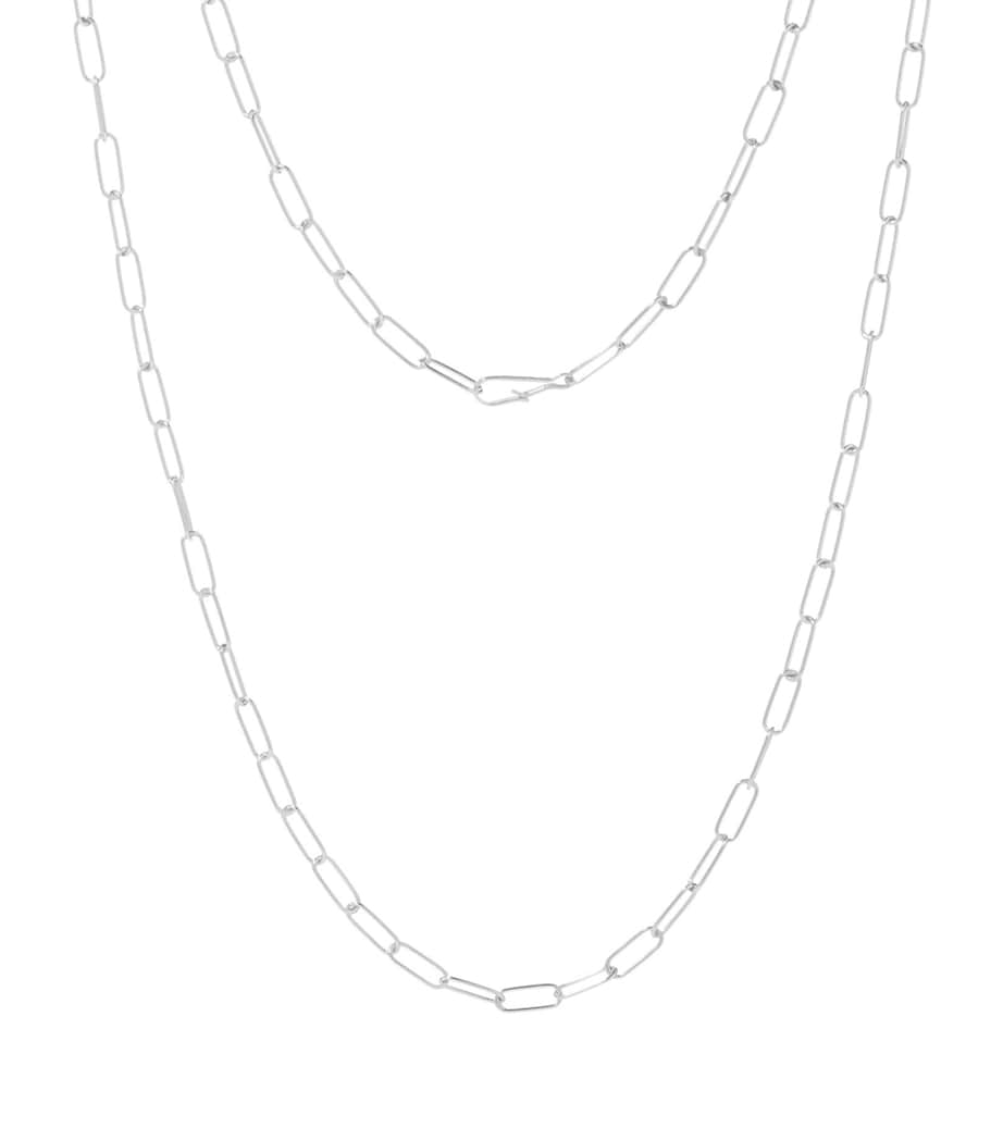 Annoushka white gold short cable chain 45cm - British product