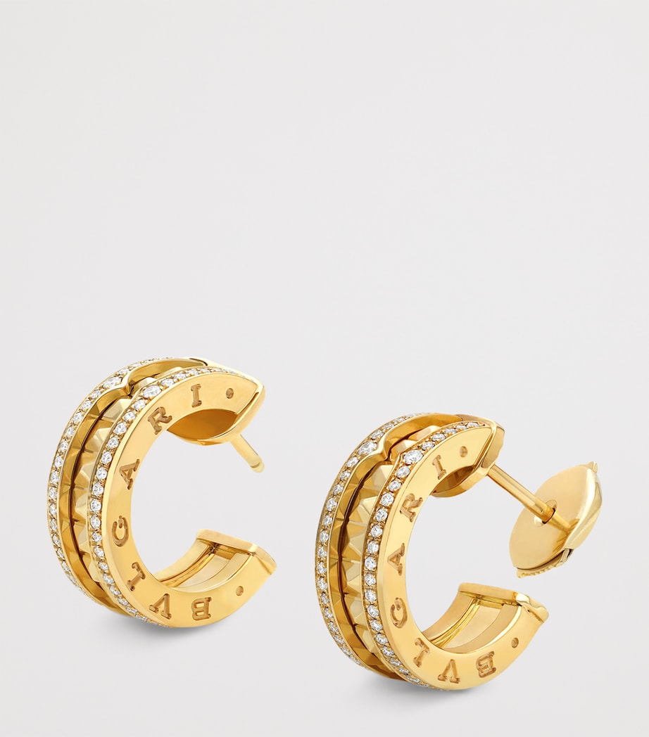 Bvlgari B.zero1 yellow gold diamond earrings - British product