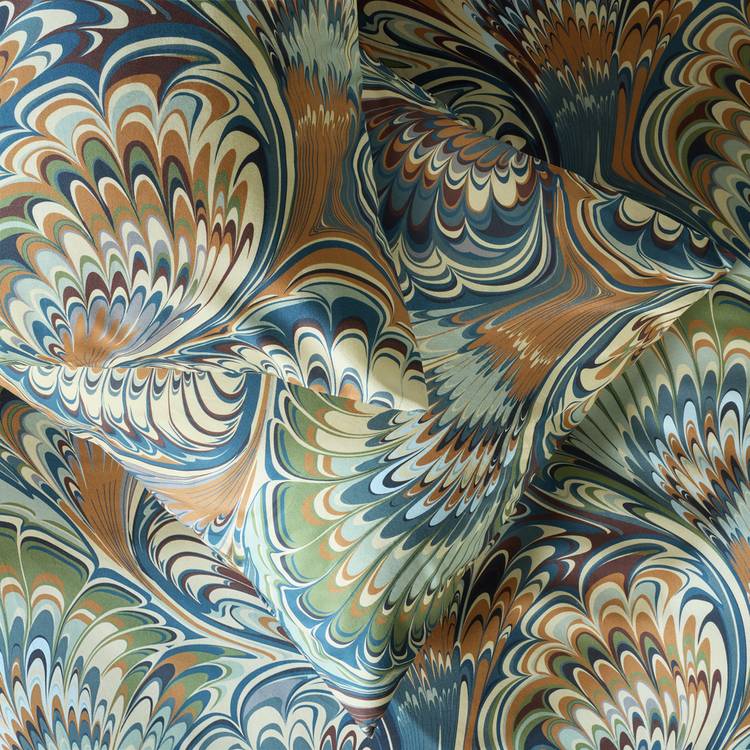 Habitat cotton marbled print blue bedding set single (British brand)