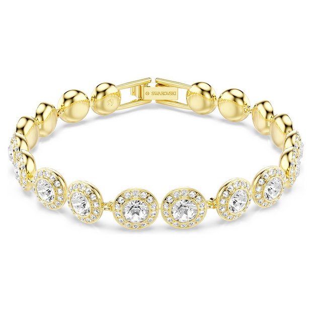 Swarovski gold tone plated crystal bracelet 16.5cm (British brand)