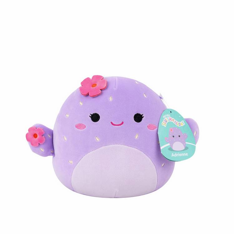 Squishmallows soft toy Adrienne purple cactus 7.5 inch, imported from the UK