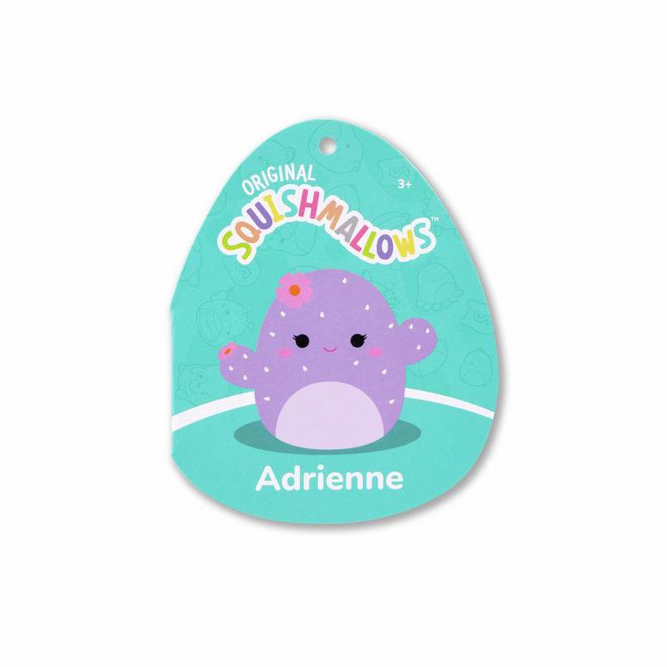 Squishmallows soft toy Adrienne purple cactus 7.5 inch, imported from the UK