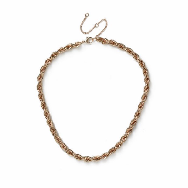 Revere gold-tone twist rope chain necklace 45cm (British brand)
