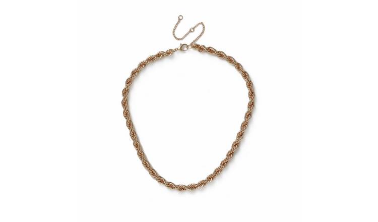 Revere gold-tone twist rope chain necklace 45cm (British brand)
