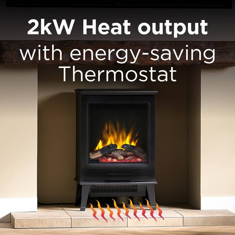 Dimplex Fernshaw electric stove 2kW black (British brand)