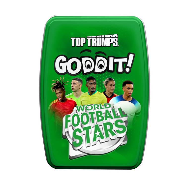 Top Trumps Goddit! puzzle game with World Football Stars theme - British product