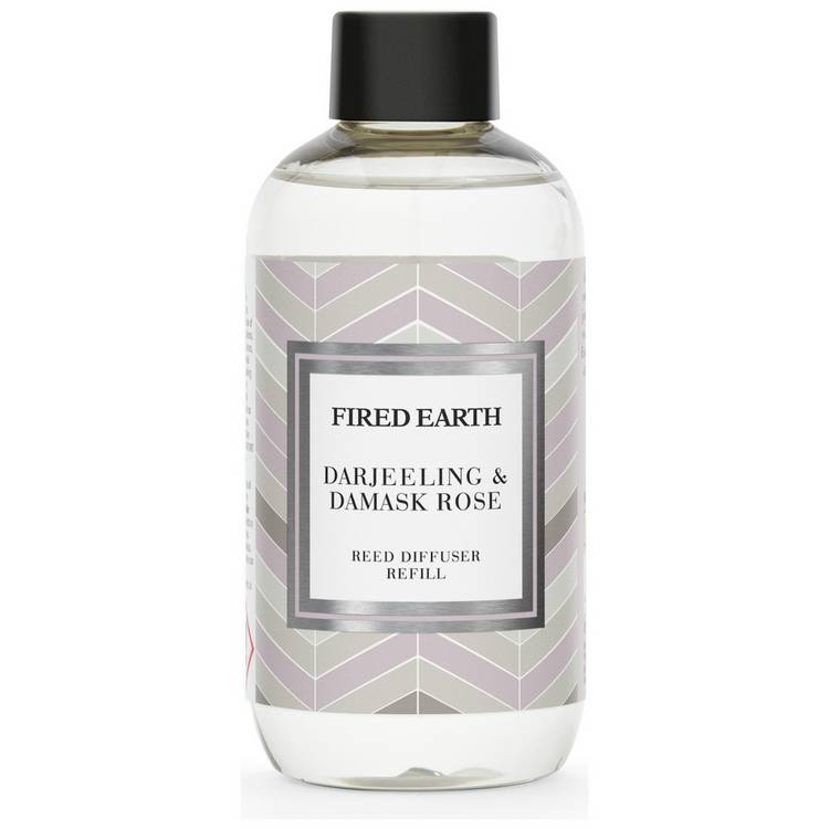 Fired Earth diffuser refill Darjeeling and Damask Rose 200ml - British product