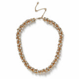 Freedom gold tone pearl chain necklace 45cm - British product