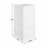 Argos Home 4-drawer plastic storage tower white, UK version