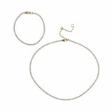 Liars & Lovers crystal necklace and bracelet tennis set, imported from the UK