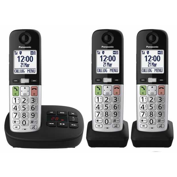 Panasonic KX-TGU4 triple cordless phone - British product