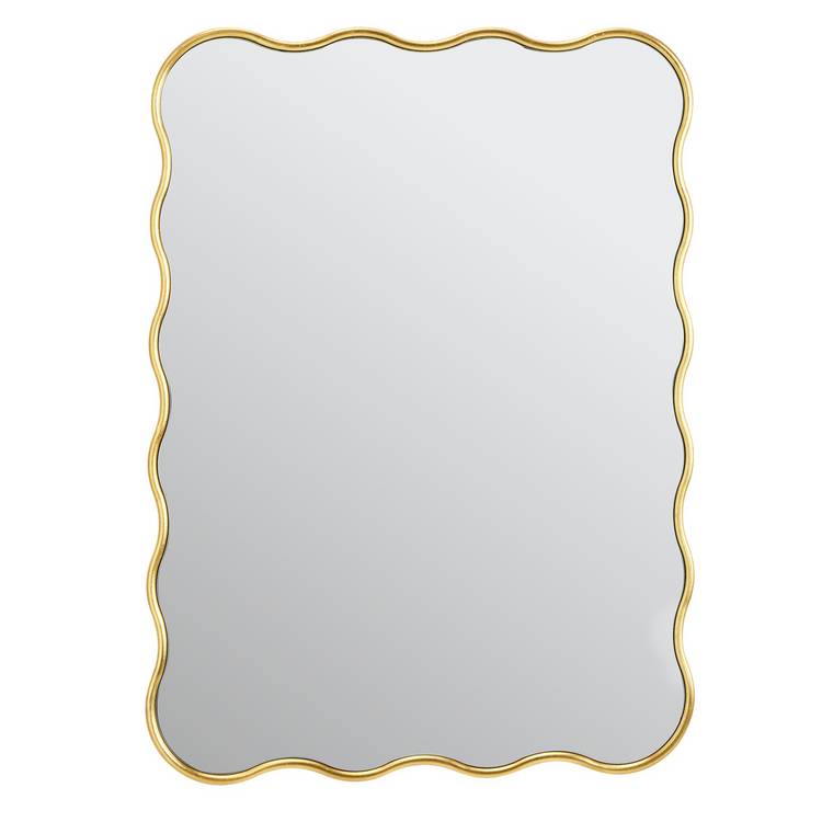 Habitat gold coloured wavy wall mirror 96x71cm, imported from the UK