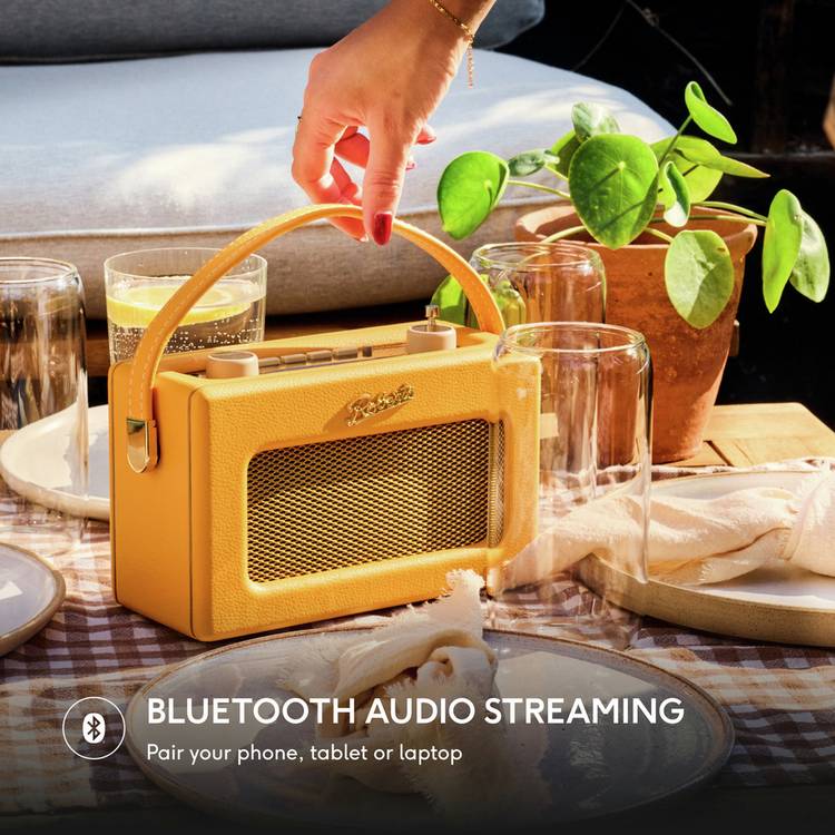 Roberts Revival Uno BT DAB radio yellow - British product