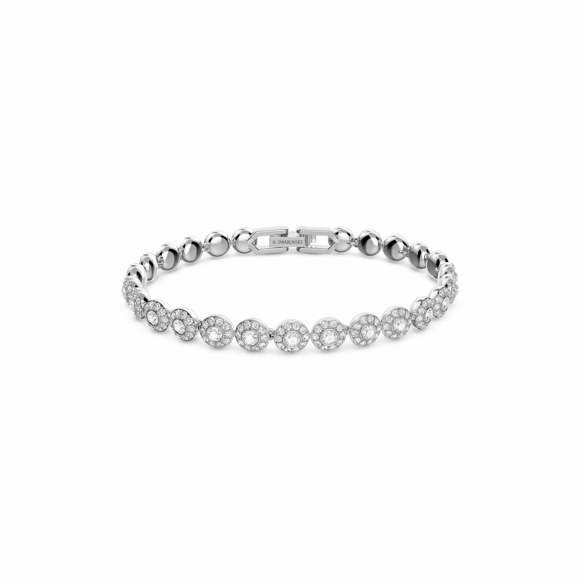 Swarovski rhodium plated crystal tennis bracelet, UK version