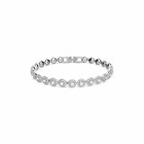 Swarovski rhodium plated crystal tennis bracelet, UK version