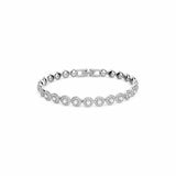 Swarovski rhodium plated crystal tennis bracelet, UK version