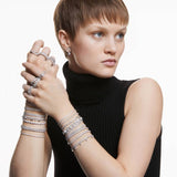 Swarovski rhodium plated crystal tennis bracelet, UK version