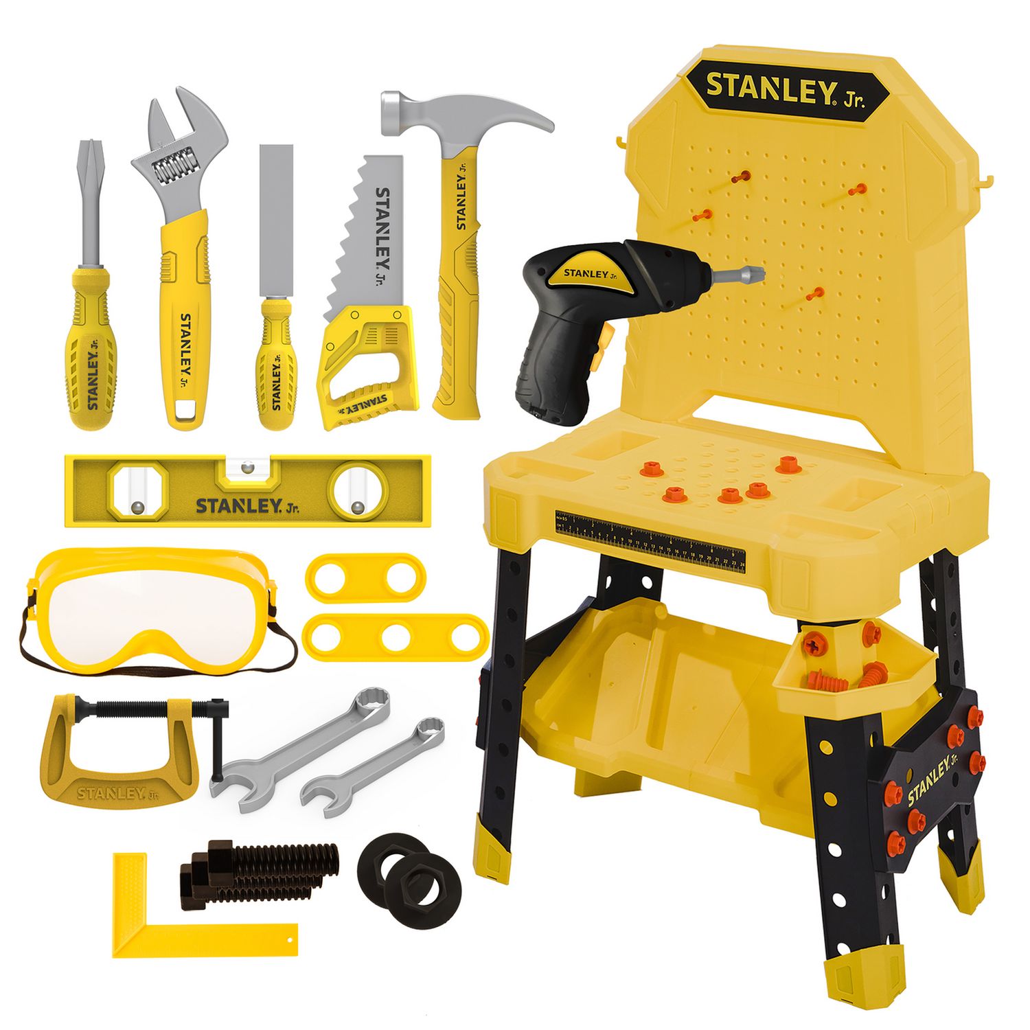 Stanley Jr pretend workbench and tool set for kids - British product