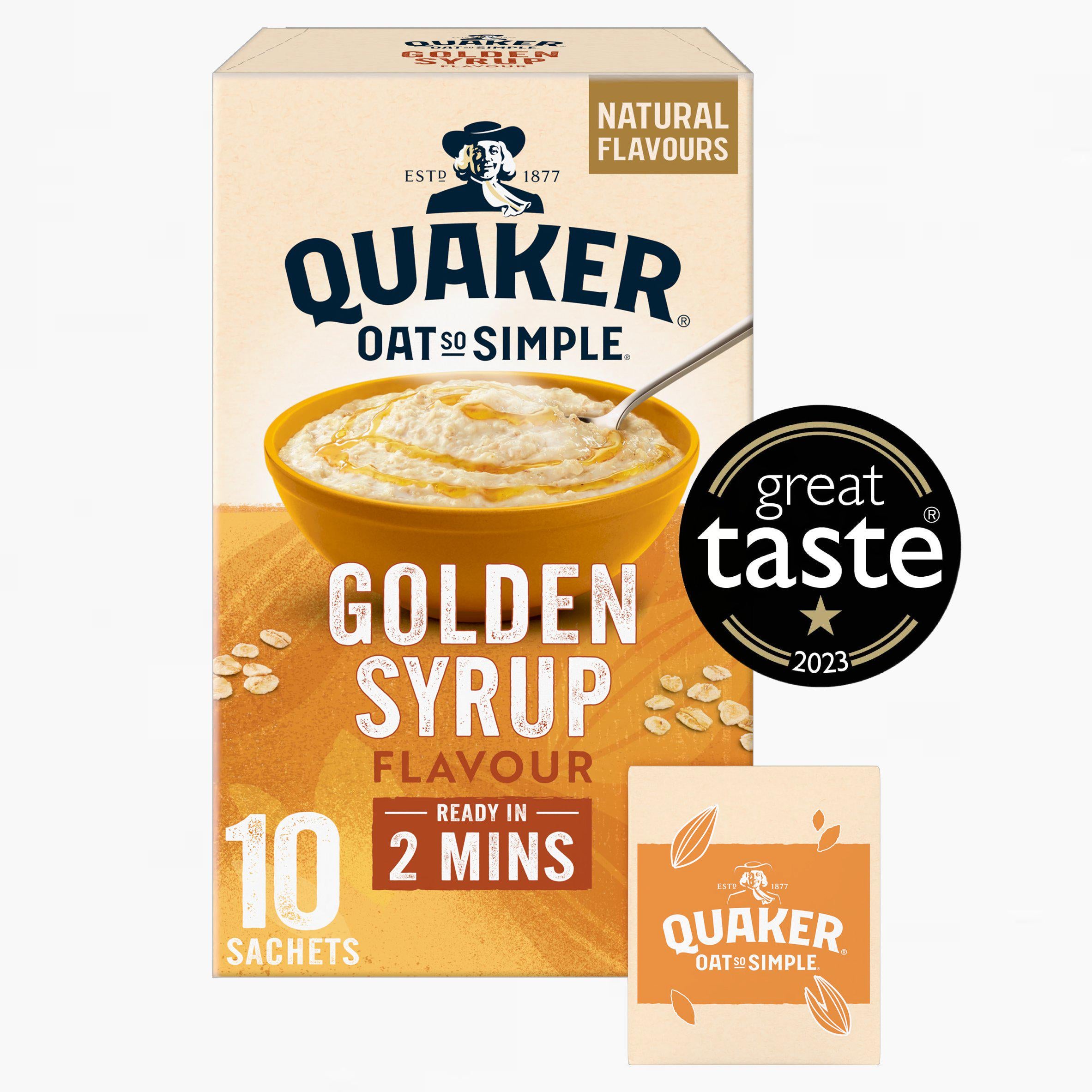 Quaker Oat So Simple Golden Syrup Porridge Sachets 10x36g GOODS Sainsburys   