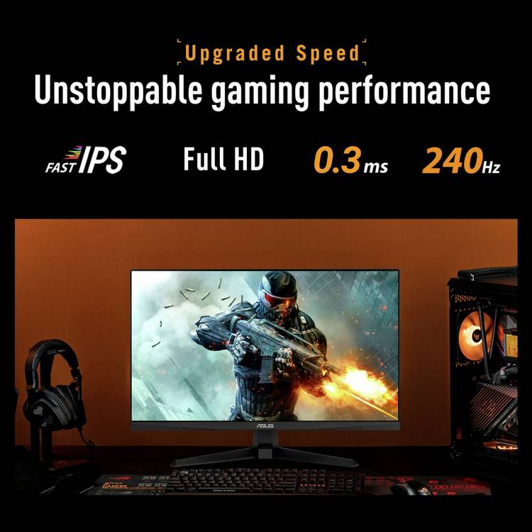 Asus TUF VG249QM5A 24in 240Hz gaming monitor, UK version