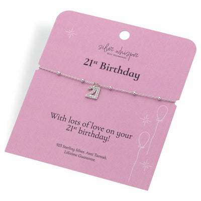 Argos Hot Diamonds Sterling Silver 21st Birthday Charm Bracelet 20cm- Buy online at McGrocer