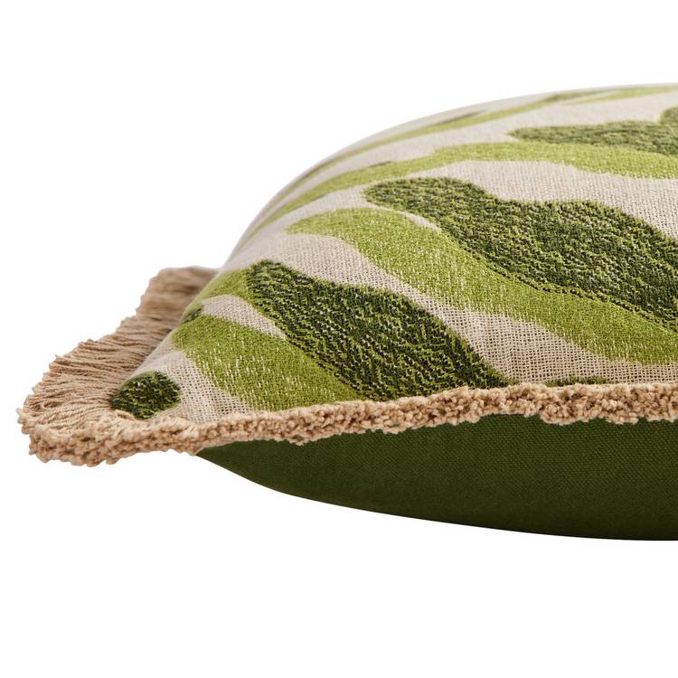 Habitat leaf jacquard cushion green 43x43cm, UK version