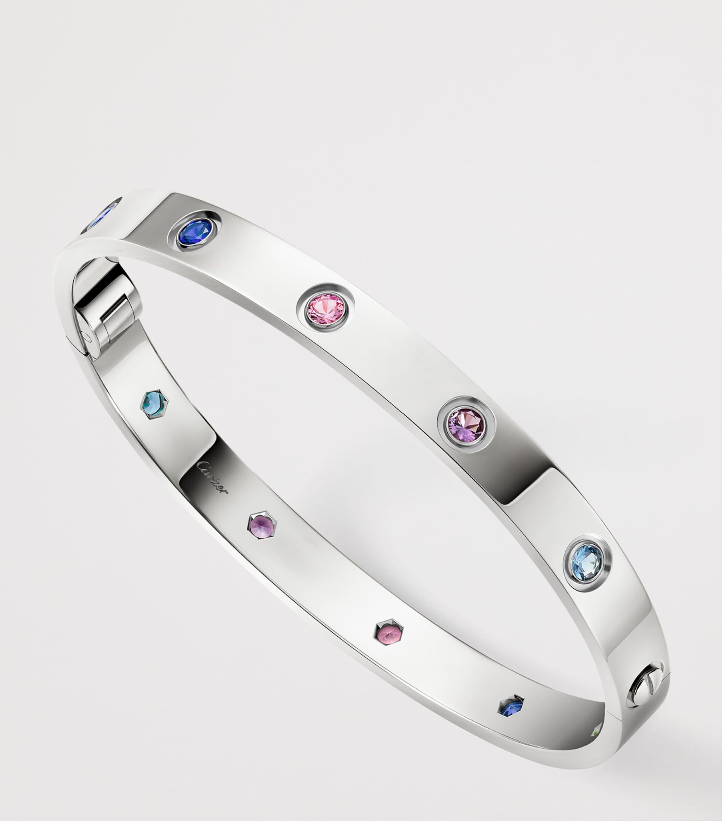 Cartier LOVE bracelet gemstone white gold (British brand)
