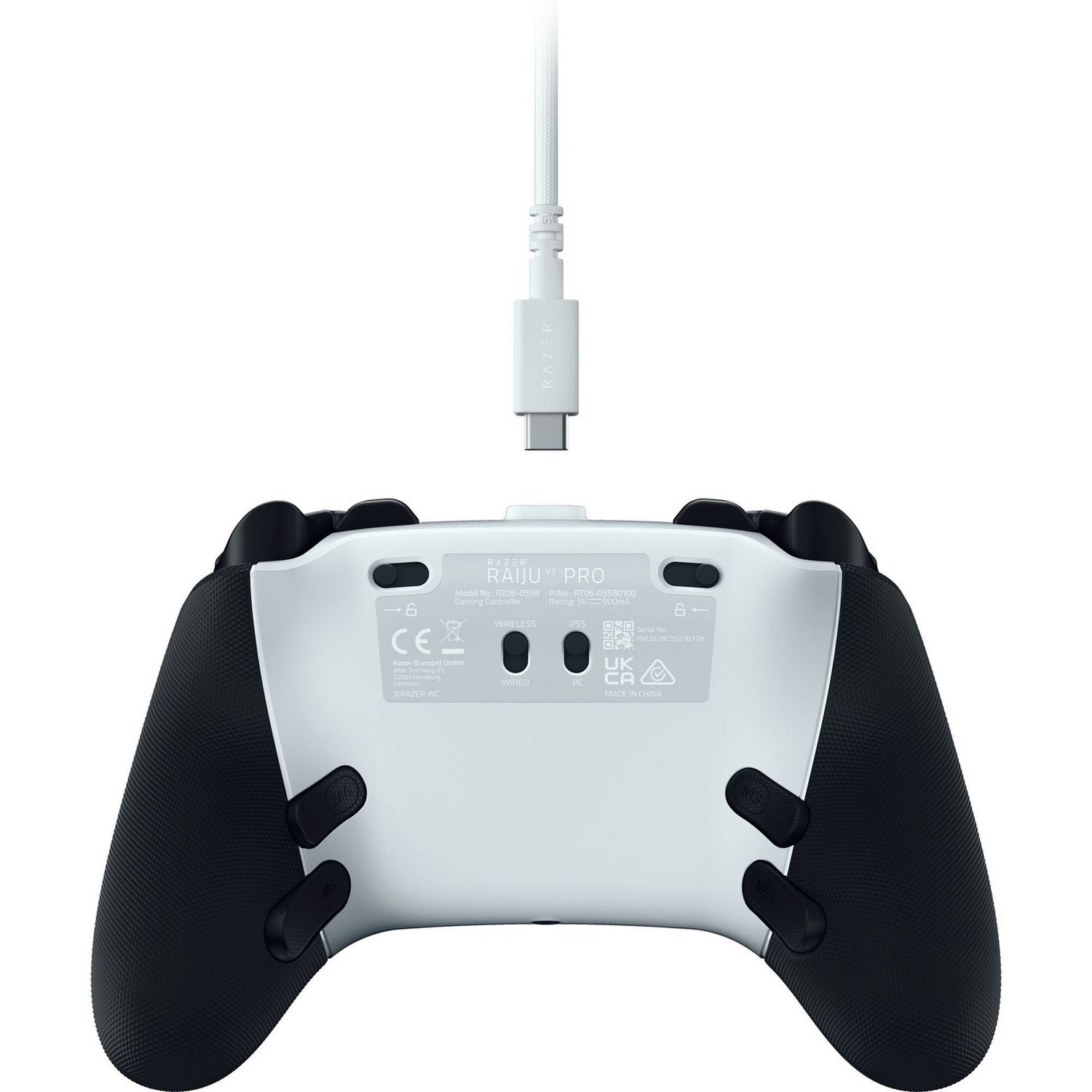 Razer Raiju V3 Pro white wireless controller, UK version