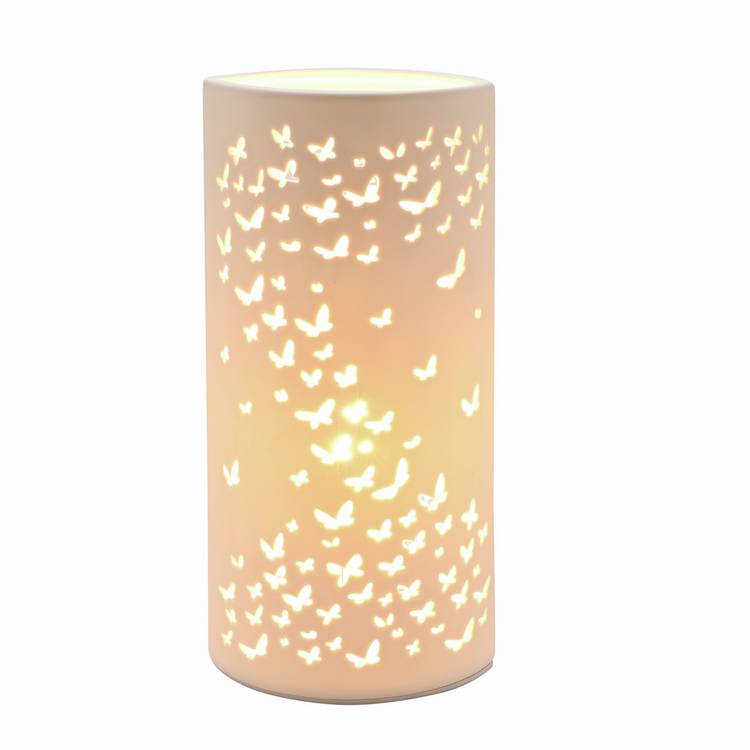 Hestia ceramic butterfly tube lamp, UK version