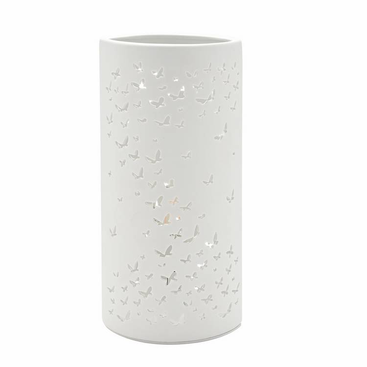 Hestia ceramic butterfly tube lamp, UK version
