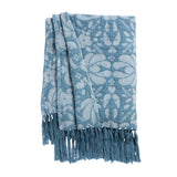 Habitat blue floral throw 150x125cm (British brand)