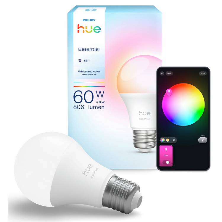Philips Hue Essential E27 smart bulb 8W (British brand)