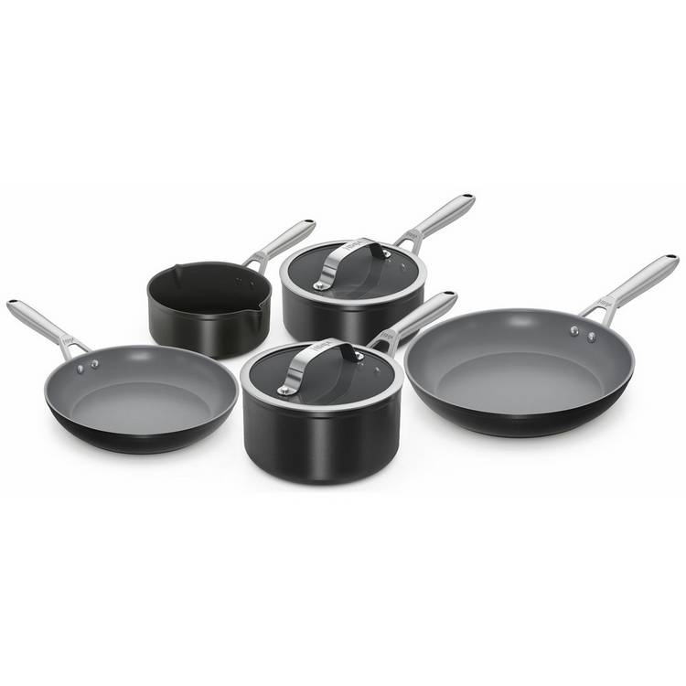 Ninja Ceramic Pro 5-piece aluminium pan set black (British brand)