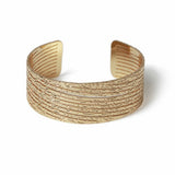 Freedom gold-tone textured cuff bracelet 20cm - British product