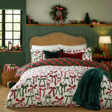 furn Festive Bows Berry White bedding set single (British brand)