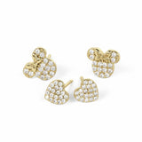 Disney gold plated earrings set with heart and Minnie Mouse, UK version