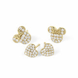 Disney gold plated earrings set with heart and Minnie Mouse, UK version
