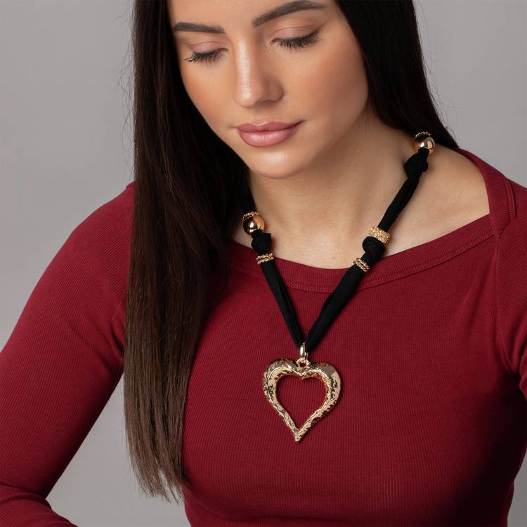 Freedom heart pendant necklace gold tone finish - British product