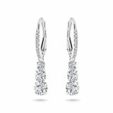 Swarovski Rhodium Plated Crystal Stilla Drop Hoop Earrings