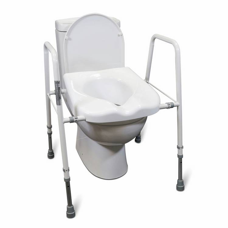 Aidapt President raised toilet seat and frame, UK version