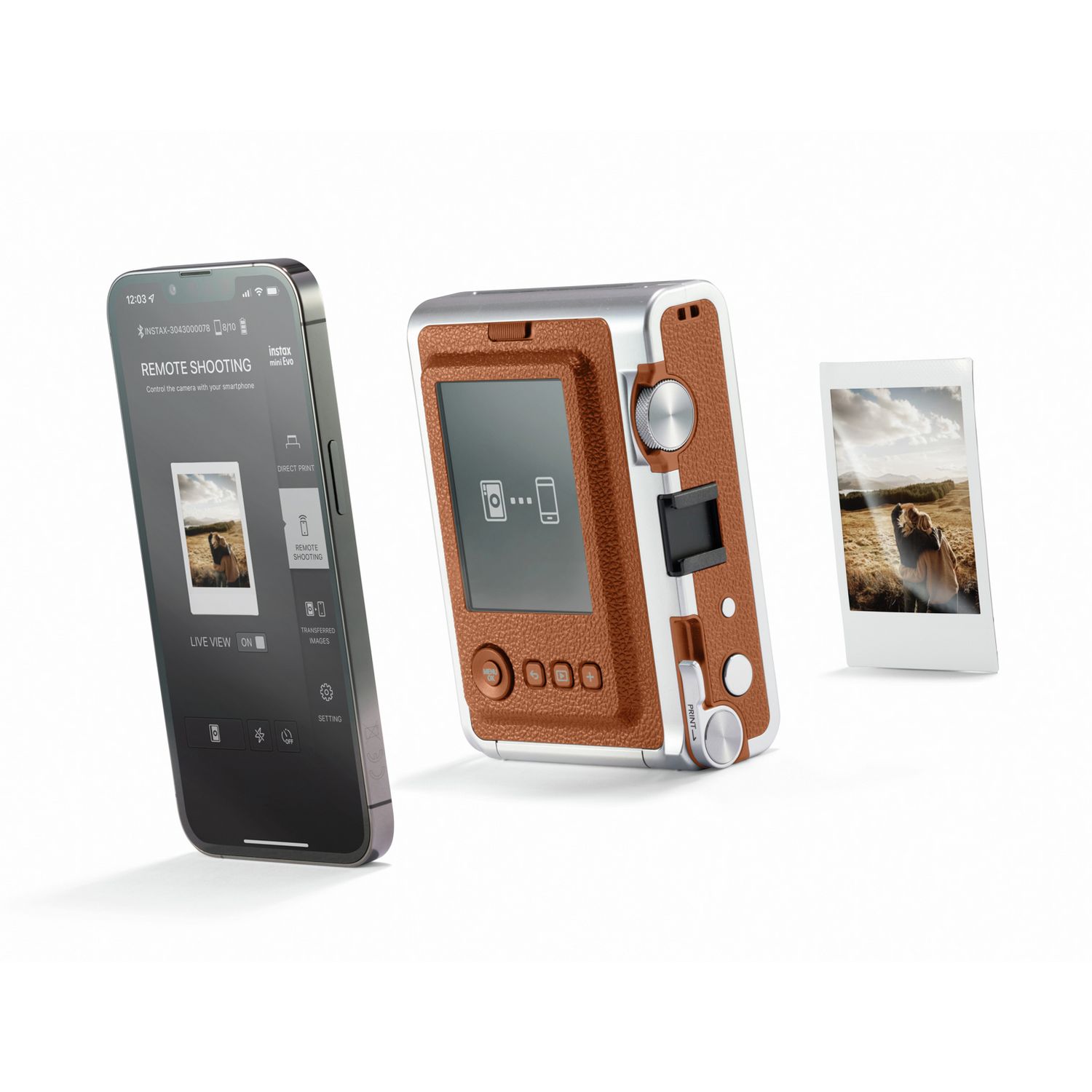 Instax hybrid instant camera Brown (British brand)
