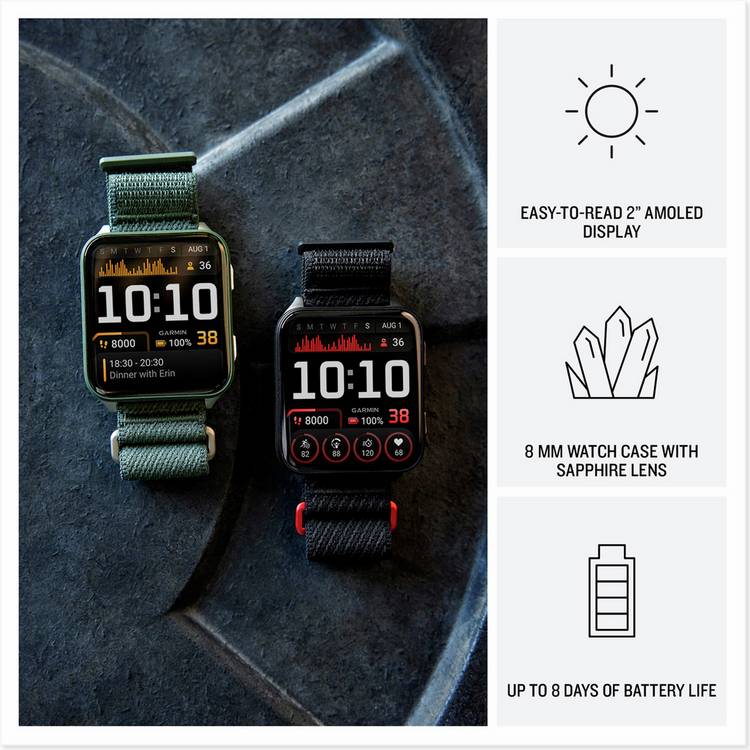 Garmin Venu X1 GPS smartwatch Moss 51mm, UK version