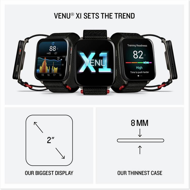 Garmin Venu X1 GPS smartwatch Moss 51mm, UK version