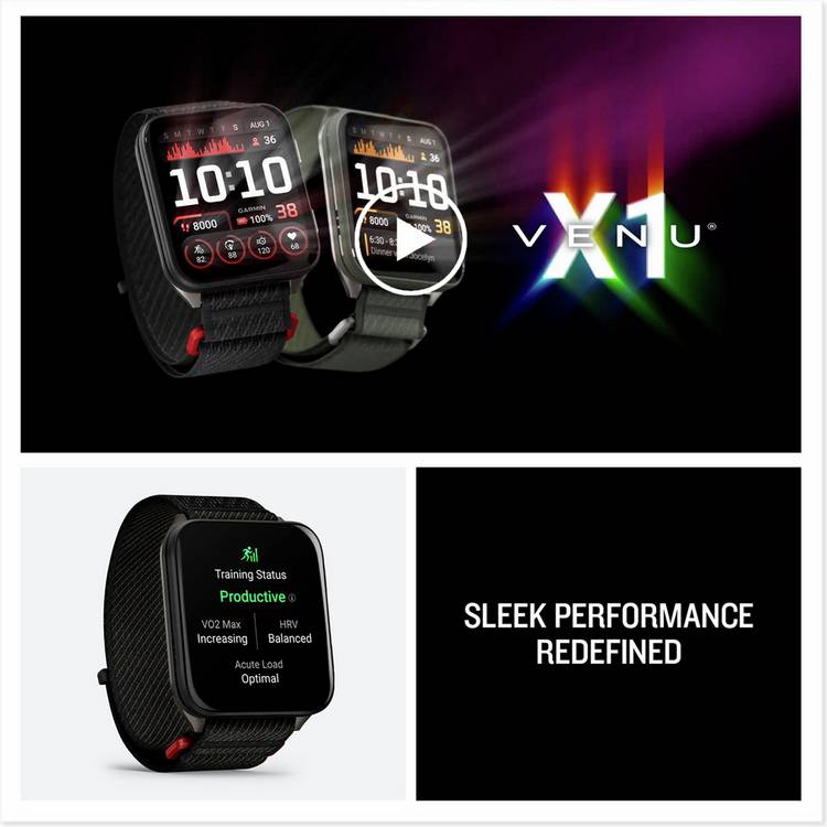 Garmin Venu X1 GPS smartwatch Moss 51mm, UK version