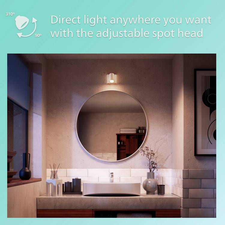 Philips Idris white metal spotlight (British brand)