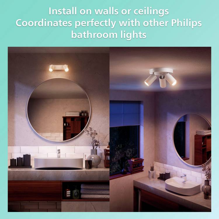 Philips Idris white metal spotlight (British brand)