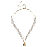 Liars & Lovers gold tone ball pendant pearl necklace - British product